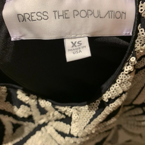 Black and Silver Mini Dress - Picture 3 of 7